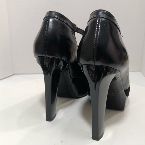 ROBERT CLERGERIE Black Leather | Suede Platforms 6 - Picture 9 of 16